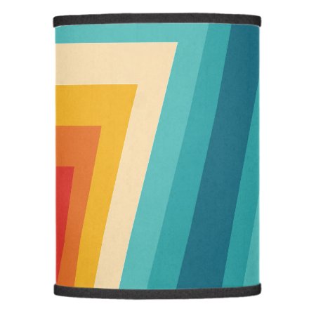 Colorful Retro Stripe -  70s, 80s Design Lamp Shade