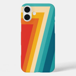 Colorful Retro Stripes - 70s, 80s  iPhone 16 Plus Case