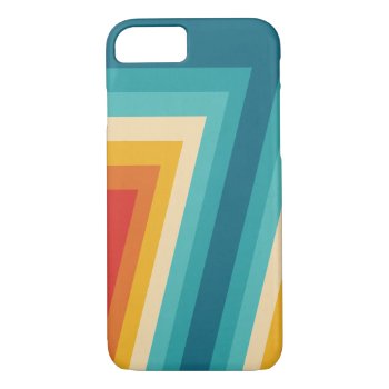 Colorful Retro Stripes  -   70s 80s  Design Iphone 8/7 Case by DesignByLang at Zazzle