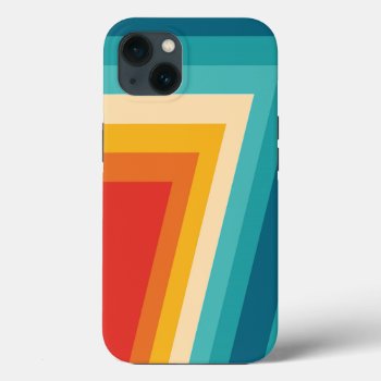 Colorful Retro Stripes  -   70s 80s  Design  Iphone 13 Case by DesignByLang at Zazzle