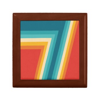 Colorful Retro Stripes  -   70s  80s Design Gift Box by DesignByLang at Zazzle