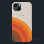 Colorful Retro Stripes 70s 80s Golden Brown Orange iPhone 13 Case<br><div class="desc">This Vintage Design iPhone case protects your phone and features 70s inspired graphic design in shades of orange,  red and brown. This Retro inspired iPhone Case can be personalized with your name or text of choice.</div>