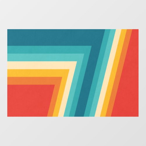 Colorful Retro Stripes _ 70s 80s Wall Decal