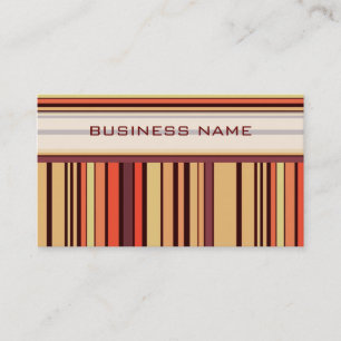 Colorful Retro Stripes Pattern Business Card