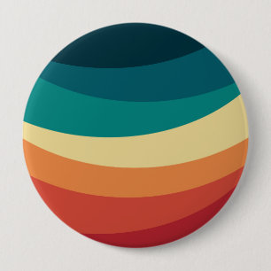 Colorful retro style curves design button