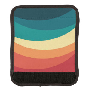 Colorful retro style curves design luggage handle wrap