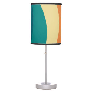 Colorful retro style curves design table lamp