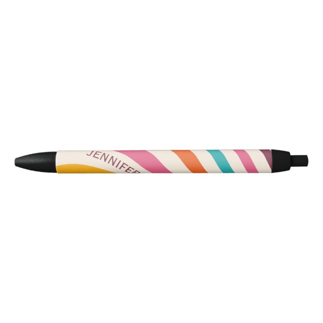 Colorful retro style curves  pen (Front)