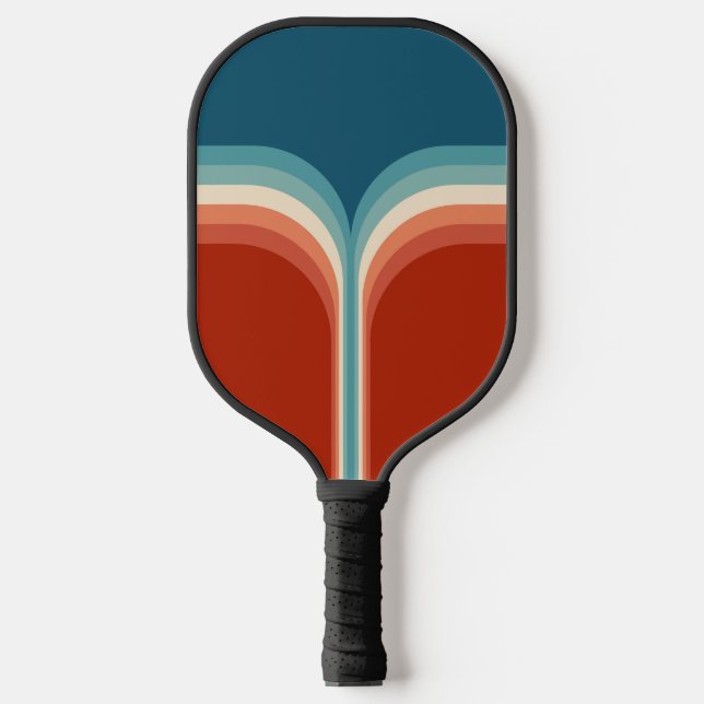 Colorful Retro style double arch decoration Pickleball Paddle (Front)