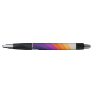 Colorful retro style rainbow art pen