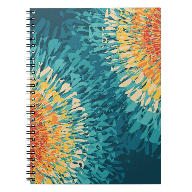 Colorful retro style solar flare  notebook (Front)
