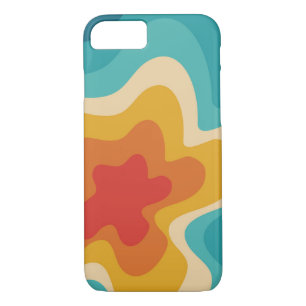 Colorful retro style swirl design iPhone 8/7 case