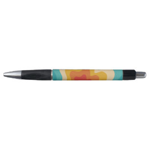Colorful retro style swirl design pen