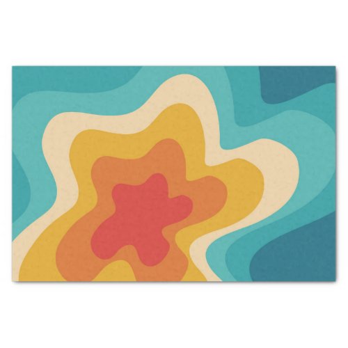 Colorful retro style swirl design  tissue paper