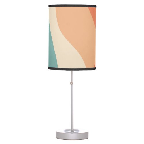 Colorful retro style waves decoration table lamp