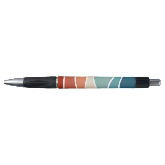 Colorful retro style waves pen (Front)