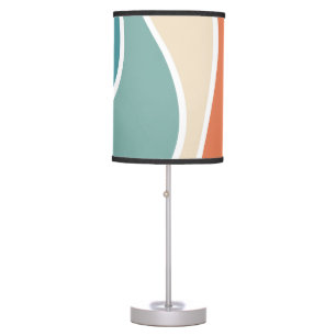 Colorful retro style waves table lamp