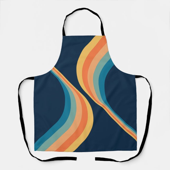 Colorful retro style wings design  apron (Front)