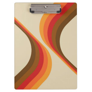 Colorful retro style wings design clipboard