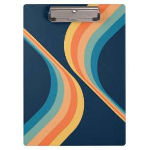 Colorful retro style wings design clipboard