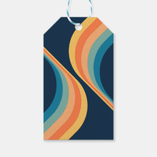 Colorful retro style wings design gift tags