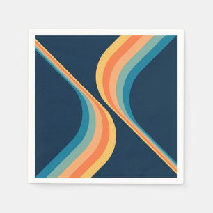Colorful retro style wings design napkins