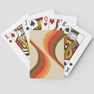 Colorful retro style wings design poker cards