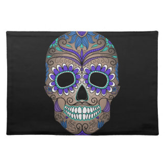 Colorful Retro Sugar Skull Placemat