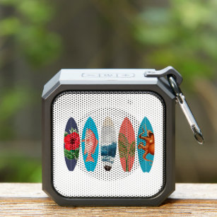 Colorful Retro Surfboards Pattern Bluetooth Speaker