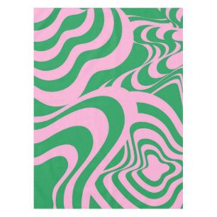 Colorful Retro Swirl Groovy Y2K Pattern Tablecloth