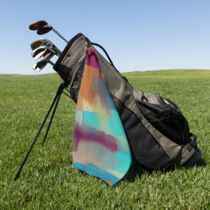 Colorful retro tone blend golf towel