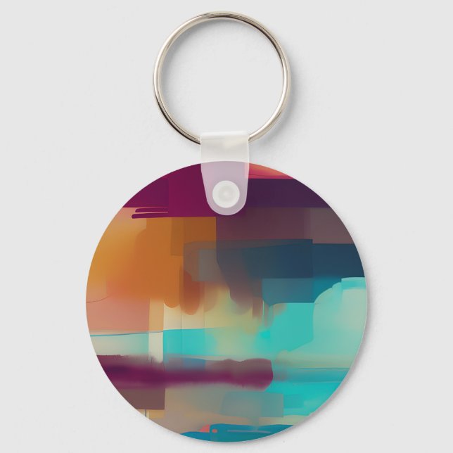 Colorful retro tone blend  keychain (Front)