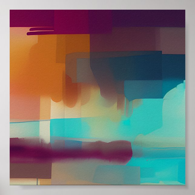 Colorful retro tone blend poster (Front)