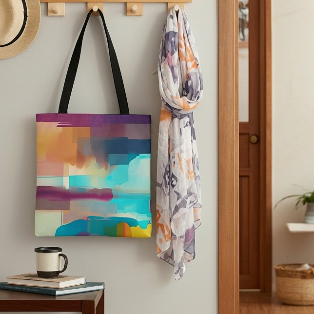 Colorful retro tone blend  tote bag (Creator Uploaded)
