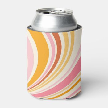 Colorful Retro Vibes Can Cooler by BattaAnastasia at Zazzle