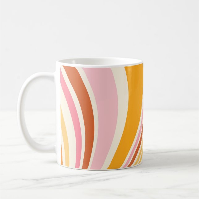 Colorful retro vibes coffee mug (Left)