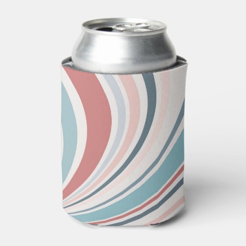 Colorful retro vibes in pink blue and gray can cooler