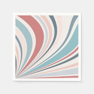 Colorful retro vibes in pink, blue and gray napkins