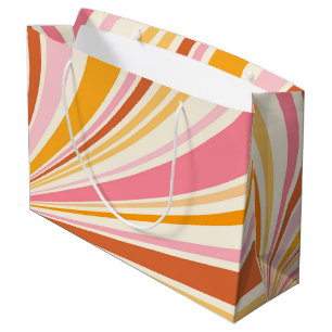 Colorful retro vibes large gift bag