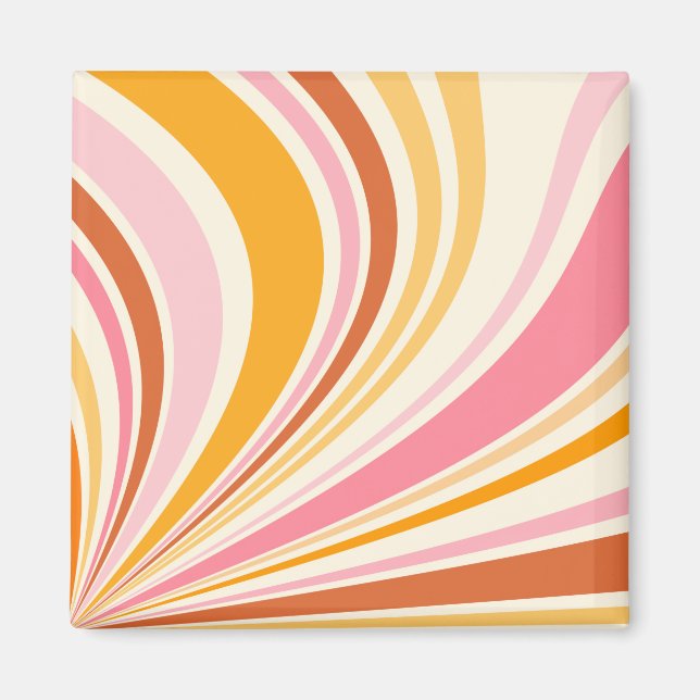 Colorful retro vibes magnet (Front)