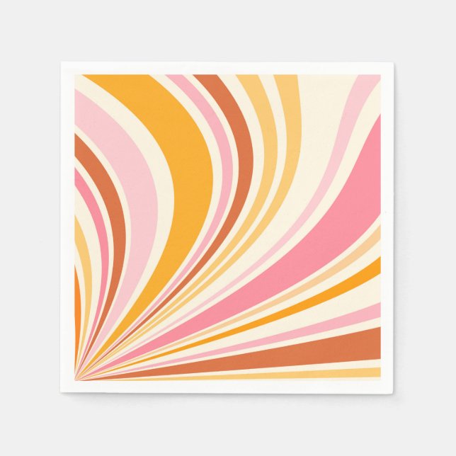 Colorful retro vibes napkins (Front)