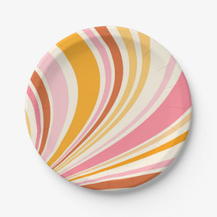 Colorful retro vibes paper plates