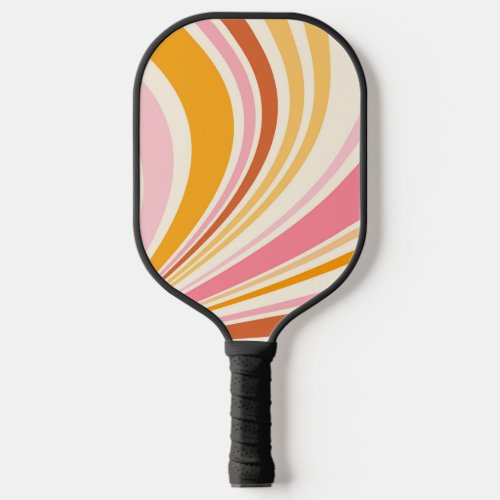 Colorful retro vibes pickleball paddle