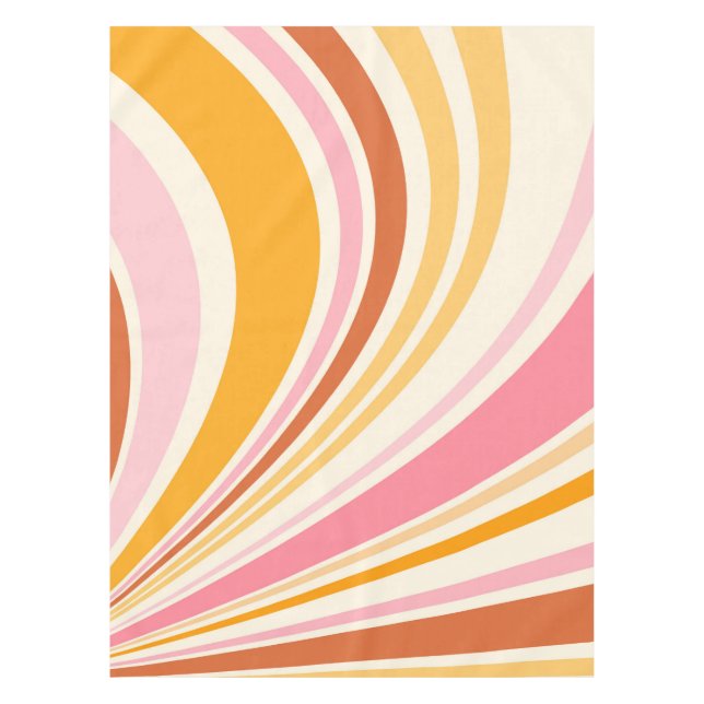 Colorful retro vibes tablecloth (Front)
