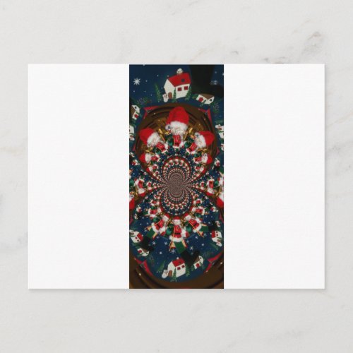 Colorful Retro Vintage Christmas presents Xmas gif Holiday Postcard