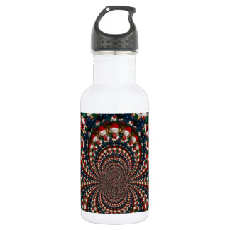 Colorful Retro Vintage Christmas Xmas gif Water Bottle