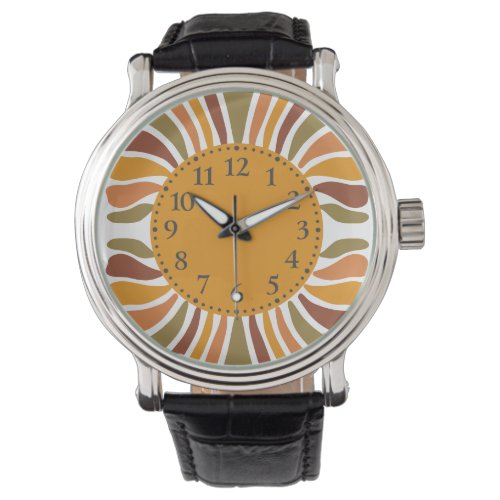 Colorful Retro Vintage Sunburst Watch