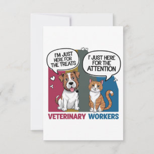 Colorful Retro Vintage Veterinary gift  Thank You Card
