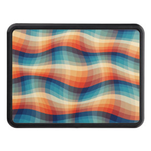 Colorful Retro Waves Vintage Hitch Cover
