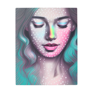 Colorful Retro Whimsical Boho Pop Art Woman